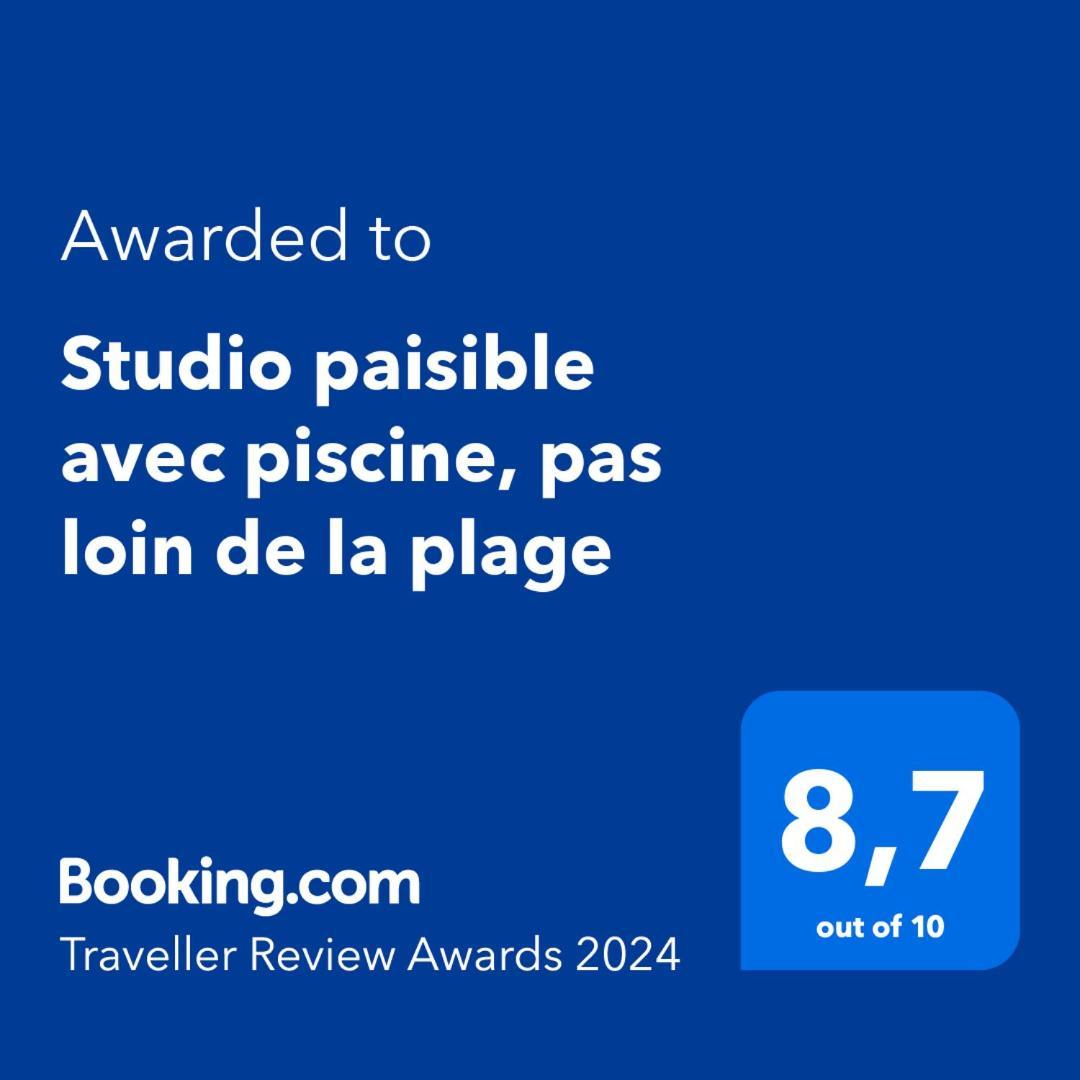 Studio Paisible Avec Piscine, Pas Loin De La Plage La Trinite Luaran gambar
